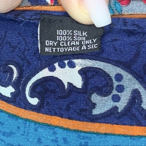 TOLANI 100% Silk Floral Kimono Top - Picture 6 of 8